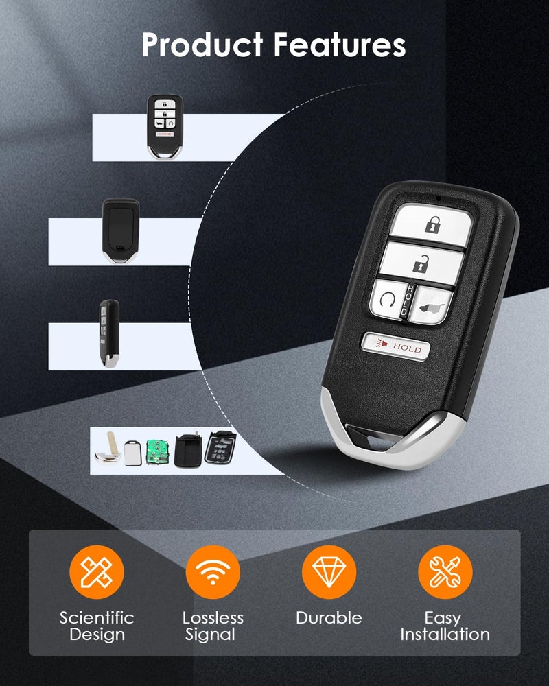 OCPTY Replacement 1Pcs Remotes Key Fob for Honda for Civic for Honda for CR-V for Honda for Pilot 2016-2020 KR5V2X SUV Start A2C98317400 - Image 4
